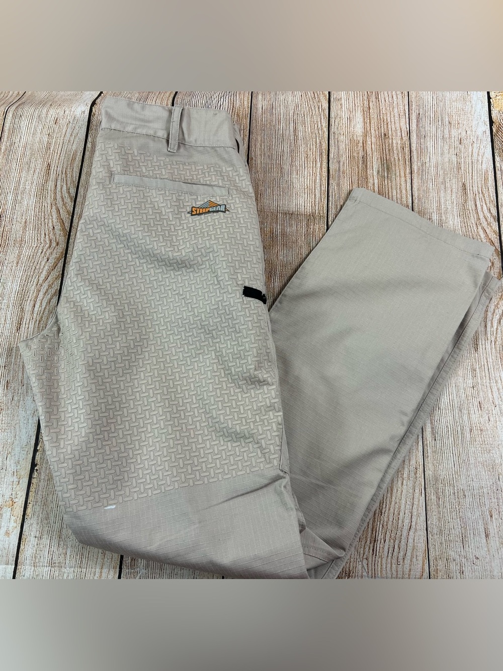 Mens Steepgear Roof Safety Wear Work Ripstop Pants Tan Size 32x32